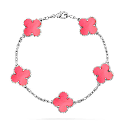 [Liorra] CLOVER 5 MOTIFS  PINK MOP BRACELET COLLECTION