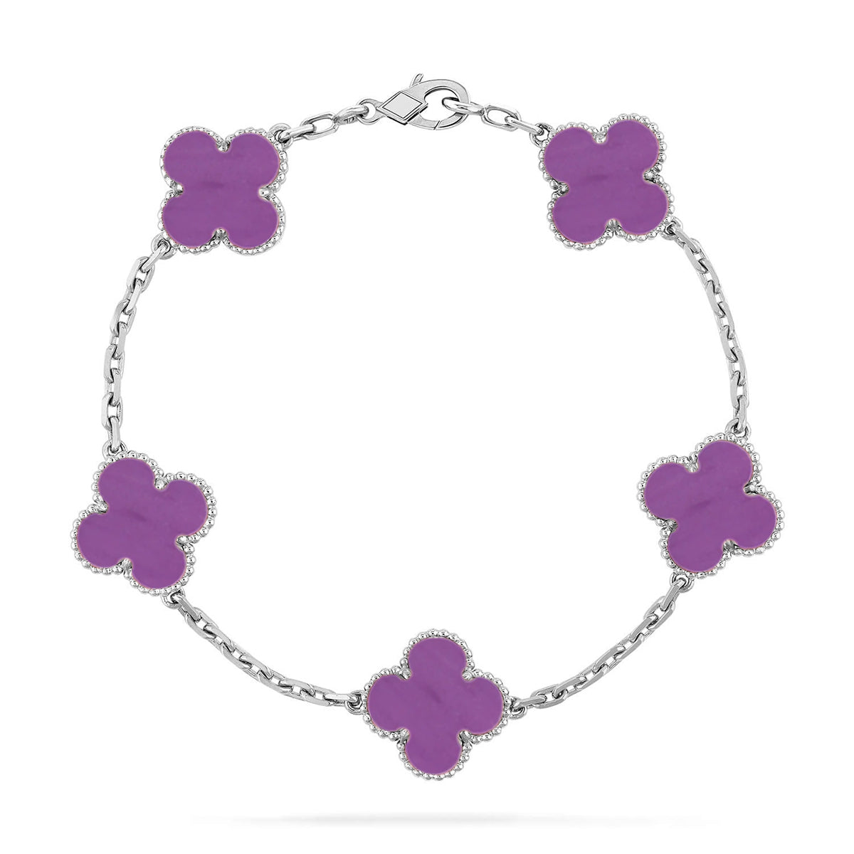 [Liorra] CLOVER 5 MOTIF VIOLET BRACELET COLLECTION