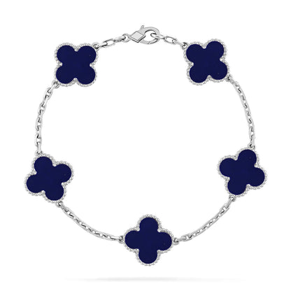 [Liorra]CLOVER 5 MOTIF LAPIS LAZULI BRACELET COLLECTION