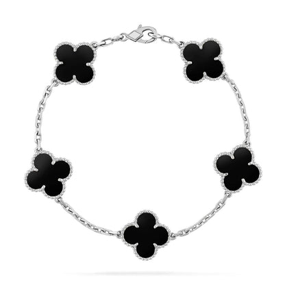[Liorra] CLOVER 5 MOTIF ONYXS BRACELET COLLECTION
