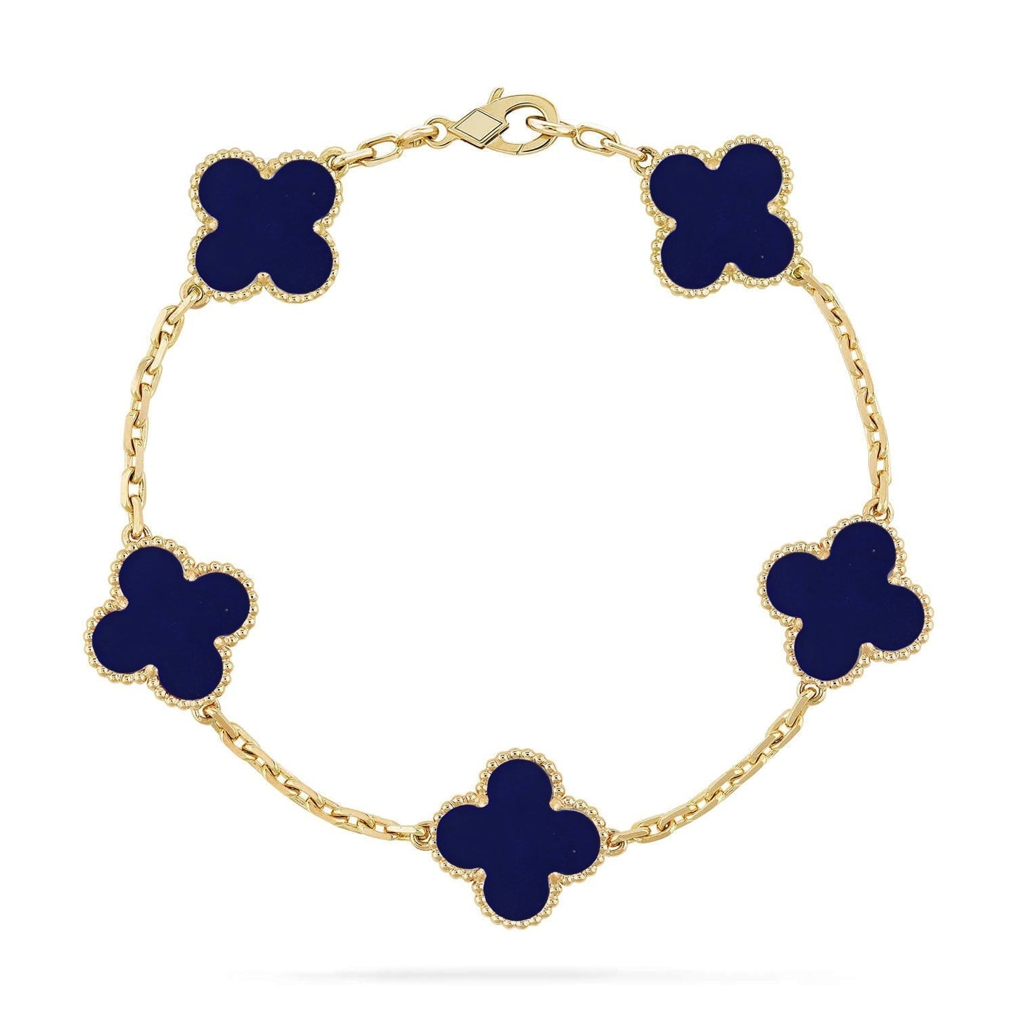 [Liorra]CLOVER 5 MOTIF LAPIS LAZULI BRACELET COLLECTION