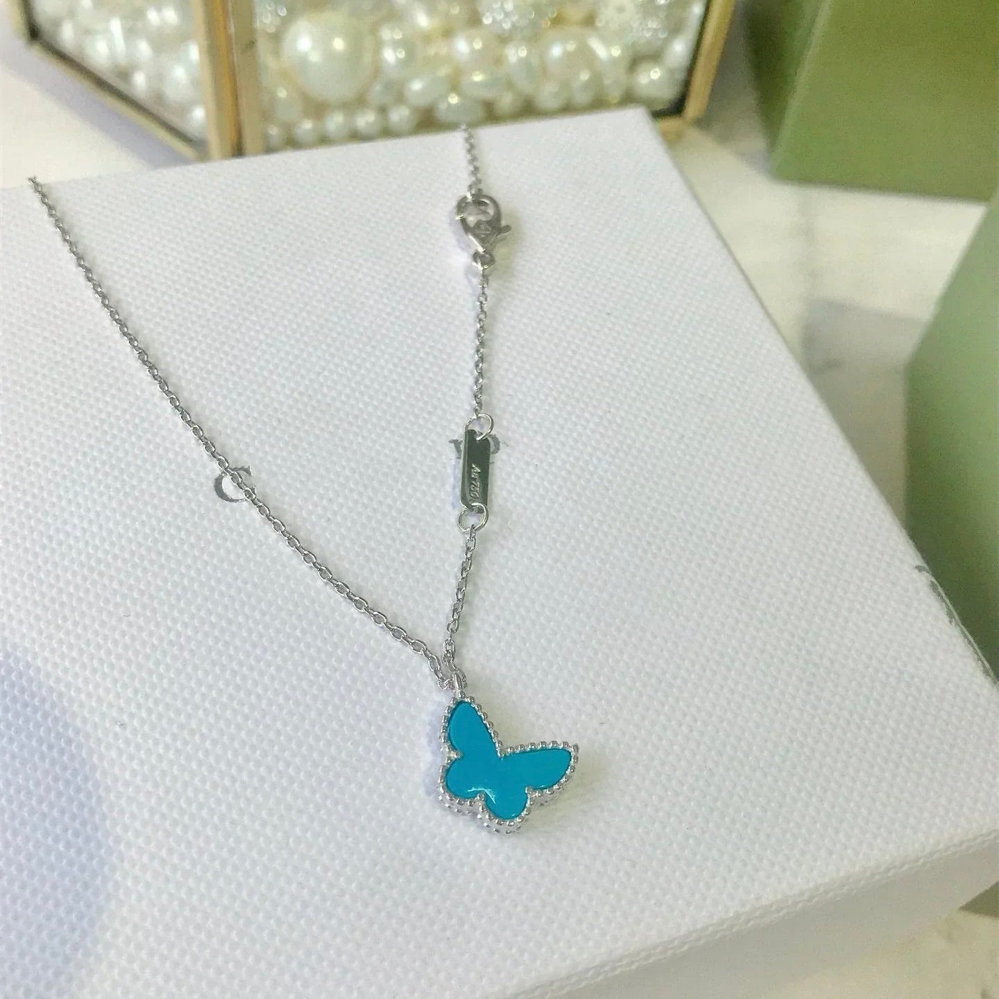 [Liorra]BUTTERFLY TURQUOISE BUTTERFLY BRACELET SILVER