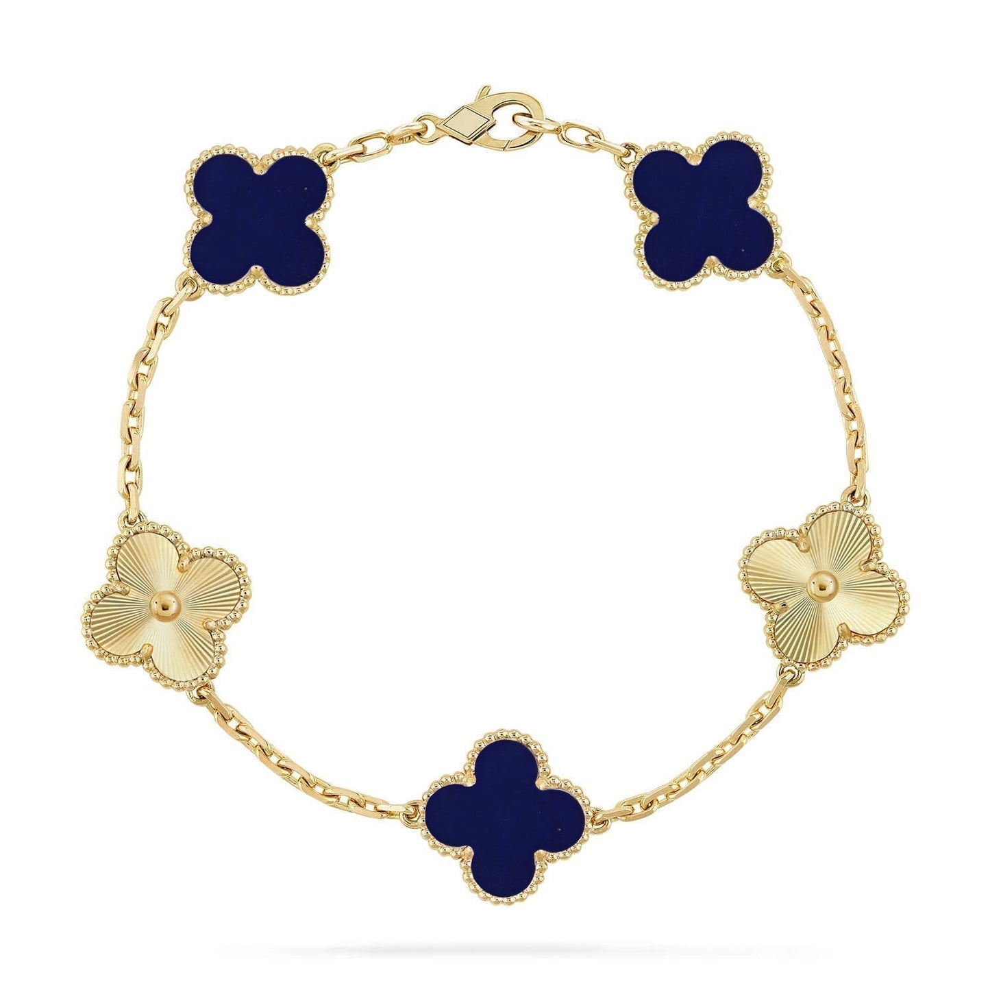 [Liorra]CLOVER 5 MOTIF LAPIS LAZULI BRACELET COLLECTION