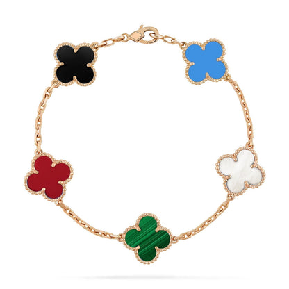 [Liorra]CLOVER 5 MOTIFS MULTICOLOR BRACELET