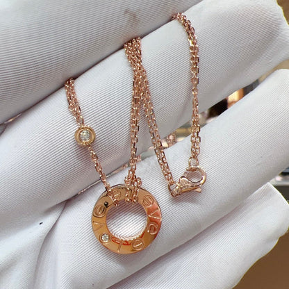 [Liorra]LOVE NECKLACE 16MM 2 DIAMONDS