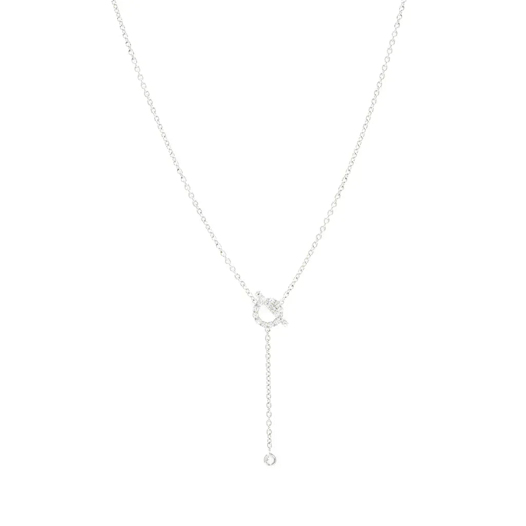 [Liorra]FINESSE SILVER DIAMOND NECKLACE
