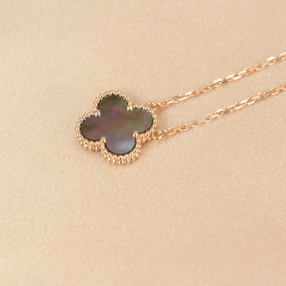 [Liorra]CLOVER 15MM  GRAY MOTHER OF PEARL NECKLACE