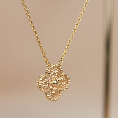 [Liorra]CLOVER 15MM  BRONZING NECKLACE