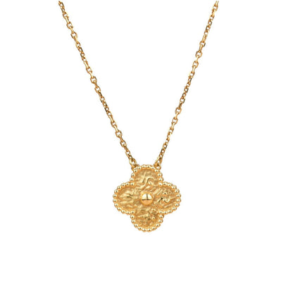 [Liorra]CLOVER 15MM  BRONZING NECKLACE