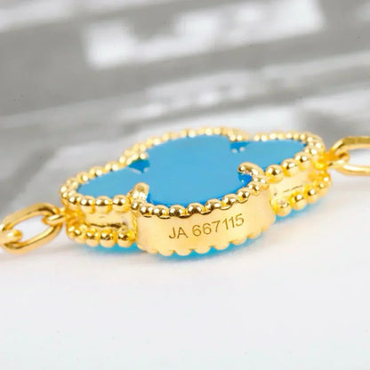 [Liorra] CLOVER 5 MOTIF TURQUOISE BRACELET COLLECTION