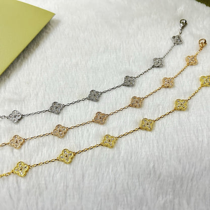 [Liorra]CLOVER 6 MOTIF DIAMOND BRACELET