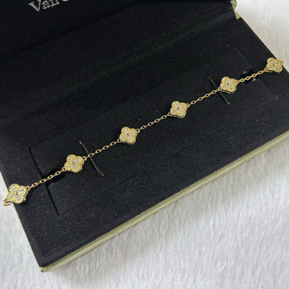 [Liorra]CLOVER 6 MOTIF DIAMOND BRACELET