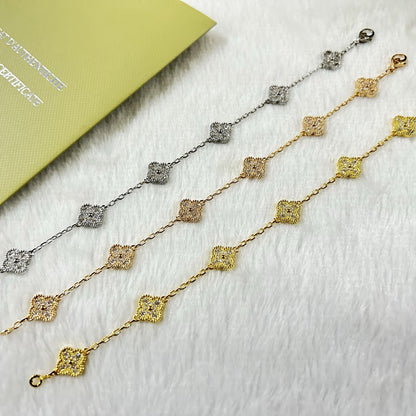[Liorra]CLOVER 6 MOTIF DIAMOND BRACELET