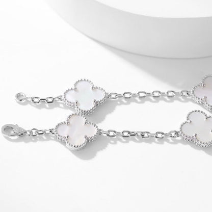 [Liorra]CLOVER 10 MOTIFS WHITE MOTHER OF PEARL NECKLACE