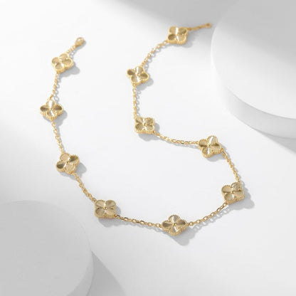[Liorra]CLOVER 10 MOTIFS LASER NECKLACE