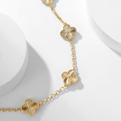 [Liorra]CLOVER 10 MOTIFS LASER NECKLACE