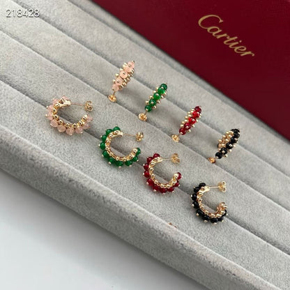 [Liorra]NEW COLORED GEMSTONE COLLECTION SMALL HOOP EARRINGS