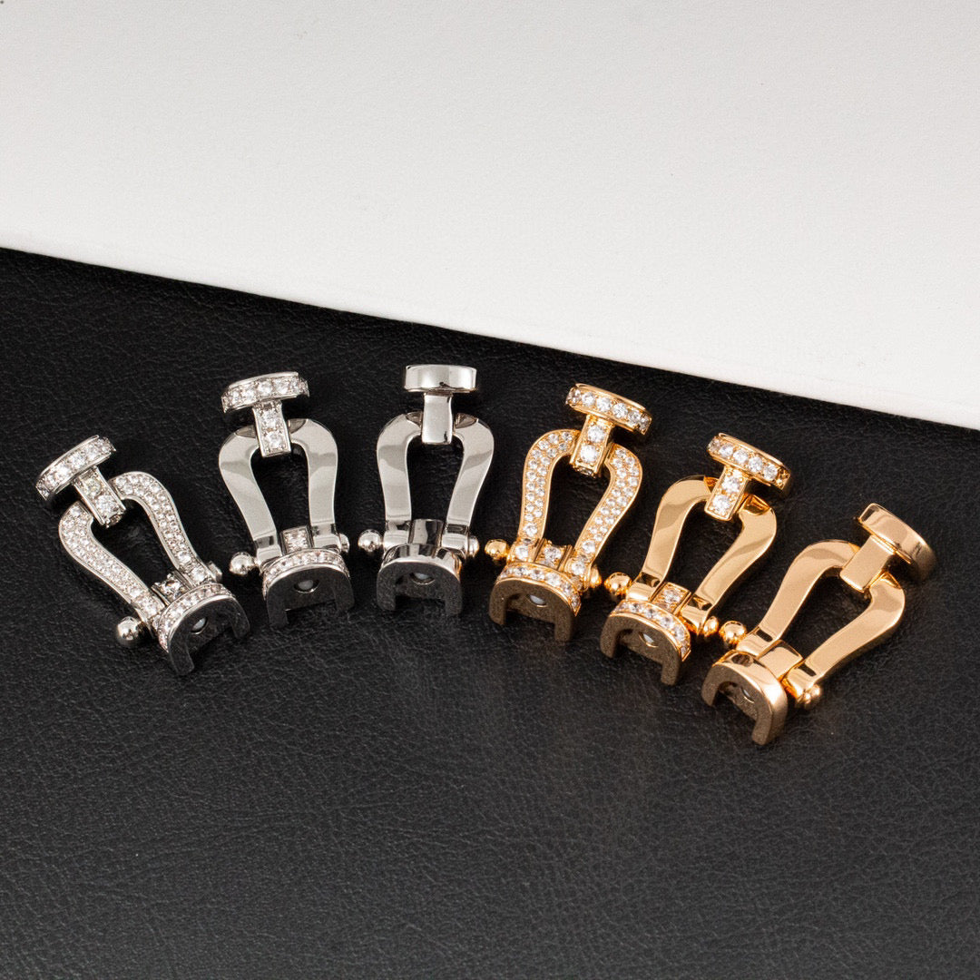 [Liorra]FORCE LARGE HORSESHOE HALF DIAMOND BRACELET Liorra GOLD