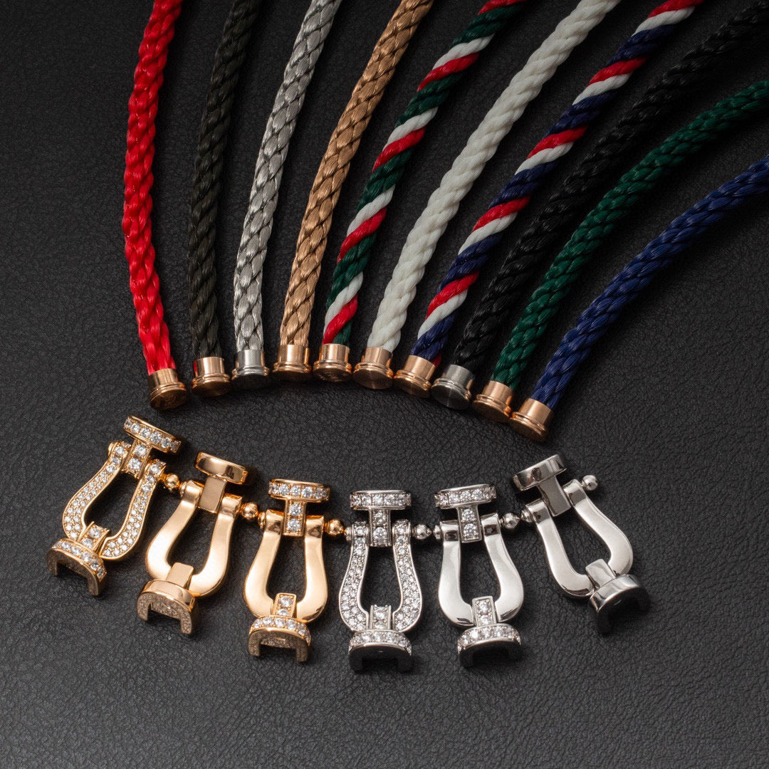 [Liorra]FORCE LARGE HORSESHOE FULL DIAMOND BRACELET SILVER