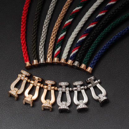 [Liorra]FORCE LARGE HORSESHOE FULL DIAMOND BRACELET SILVER
