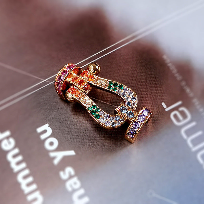 [Liorra]FORCE LARGE HORSESHOE  COLORED DIAMOND BRACELET Liorra GOLD