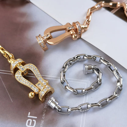 [Liorra]FORCE LARGE HORSESHOE CLASP  METAL BRACELET