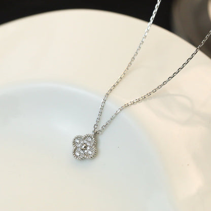 [Liorra]CLOVER MINI 9.5MM PENDANT DIAMOND NECKLACE