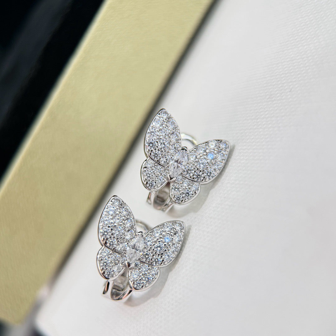 [Liorra]BUTTERFLY ALL DIAMOND EARRINGS