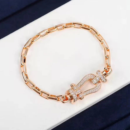 [Liorra]FORCE LARGE HORSESHOE CLASP  METAL BRACELET