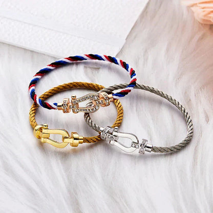 [Liorra]FORCE LARGE HORSESHOE NO DIAMOND BRACELET GOLD