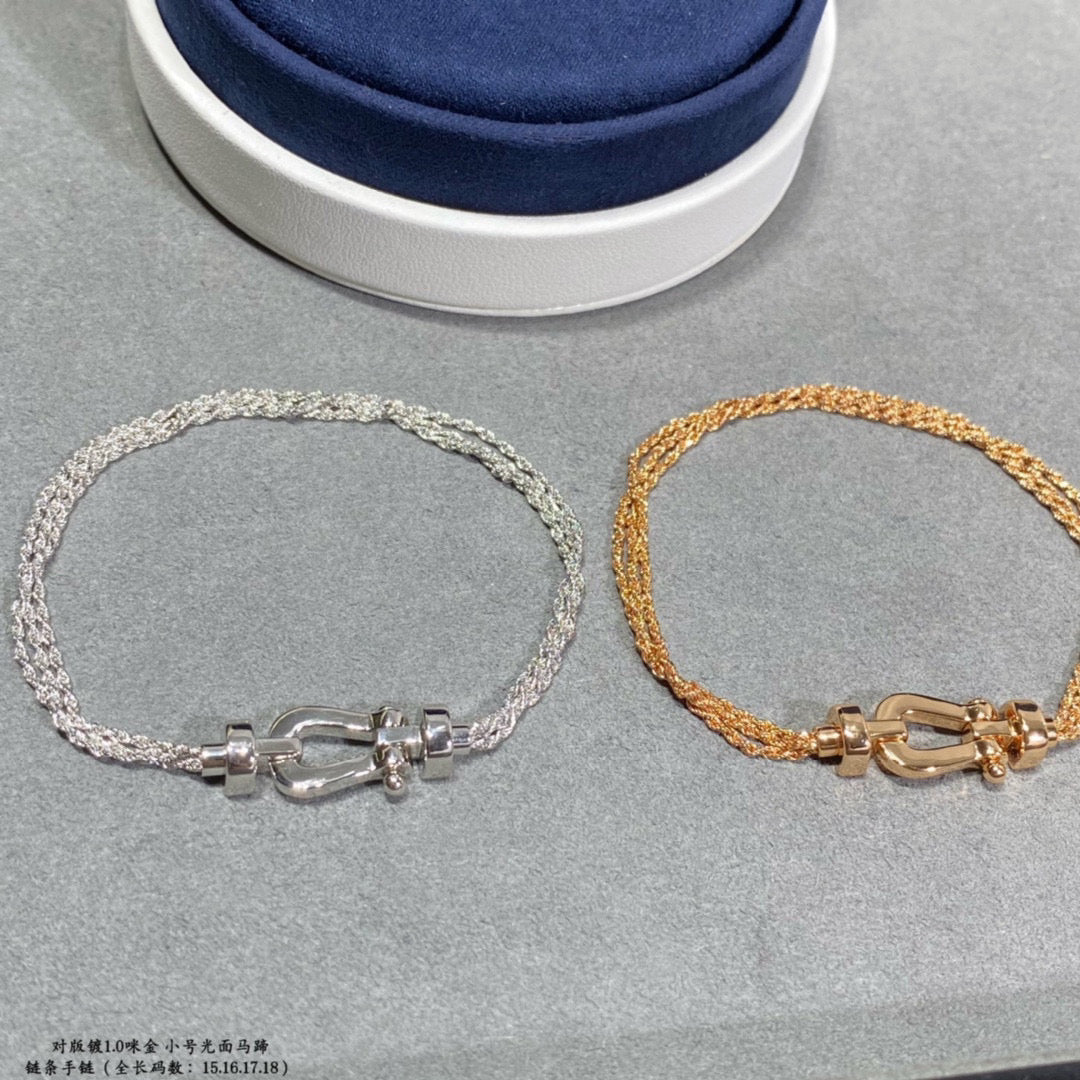 [Liorra]FORCE SMALL HORSESHOE  DIAMOND CHAIN ROPE BRACELET