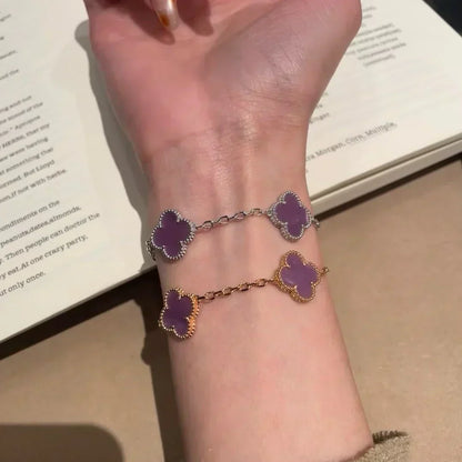 [Liorra] CLOVER 5 MOTIF VIOLET BRACELET COLLECTION