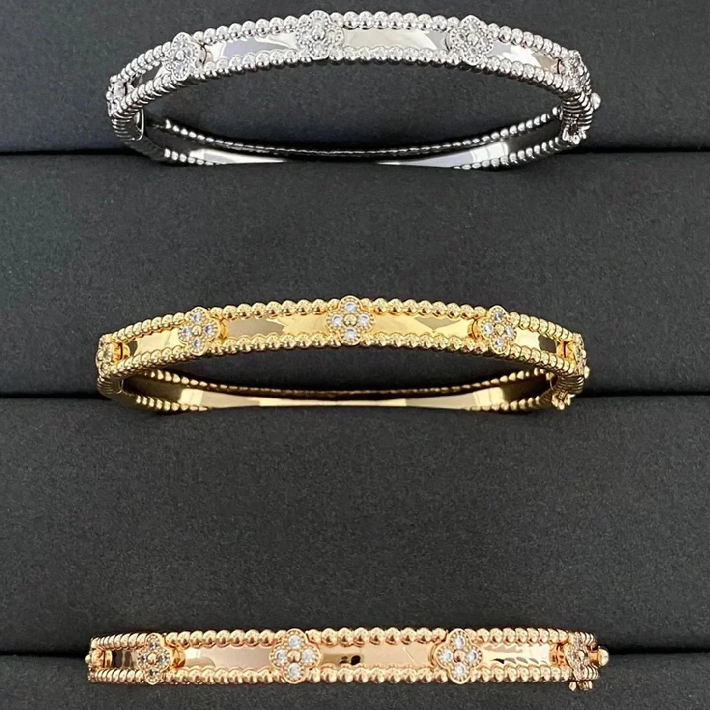 [Liorra]CLOVER BRACELET 4MM DIAMONDS
