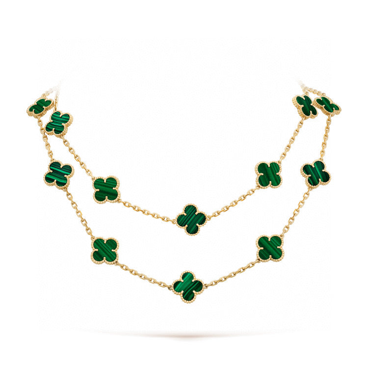 [Liorra]CLOVER 20 MOTIFS MALACHITE GOLD