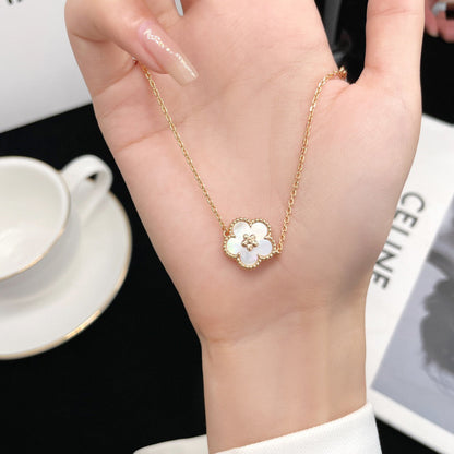 [Liorra]LUCKY WHITE MOP PLUM BLOSSOM  BRACELET