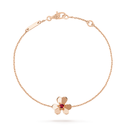 [Liorra]FRIVOLE GOLD FLOWER PINK MALACHITE BRACELET