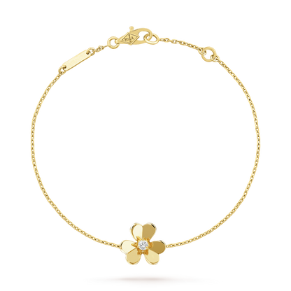 [Liorra]FRIVOLE GOLD FLOWER PINK MALACHITE BRACELET