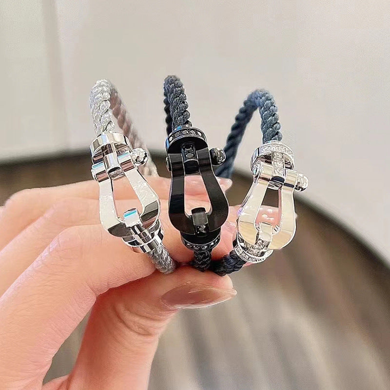 [Liorra]FORCE LARGE HORSESHOE NO DIAMOND BRACELET GOLD
