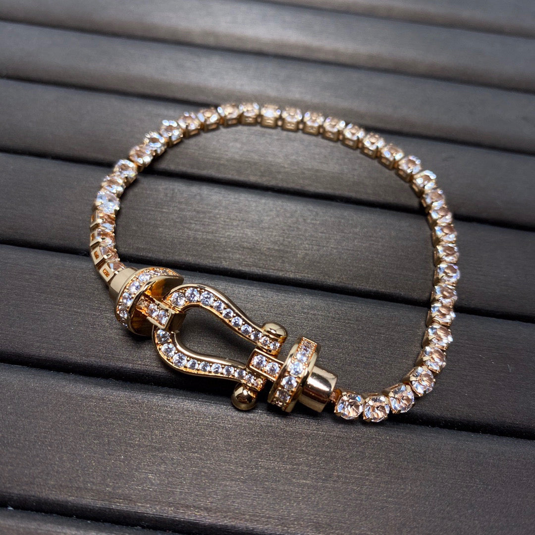 [Liorra]FORCE  HORSESHOE  DIAMOND TENNIS BRACELET