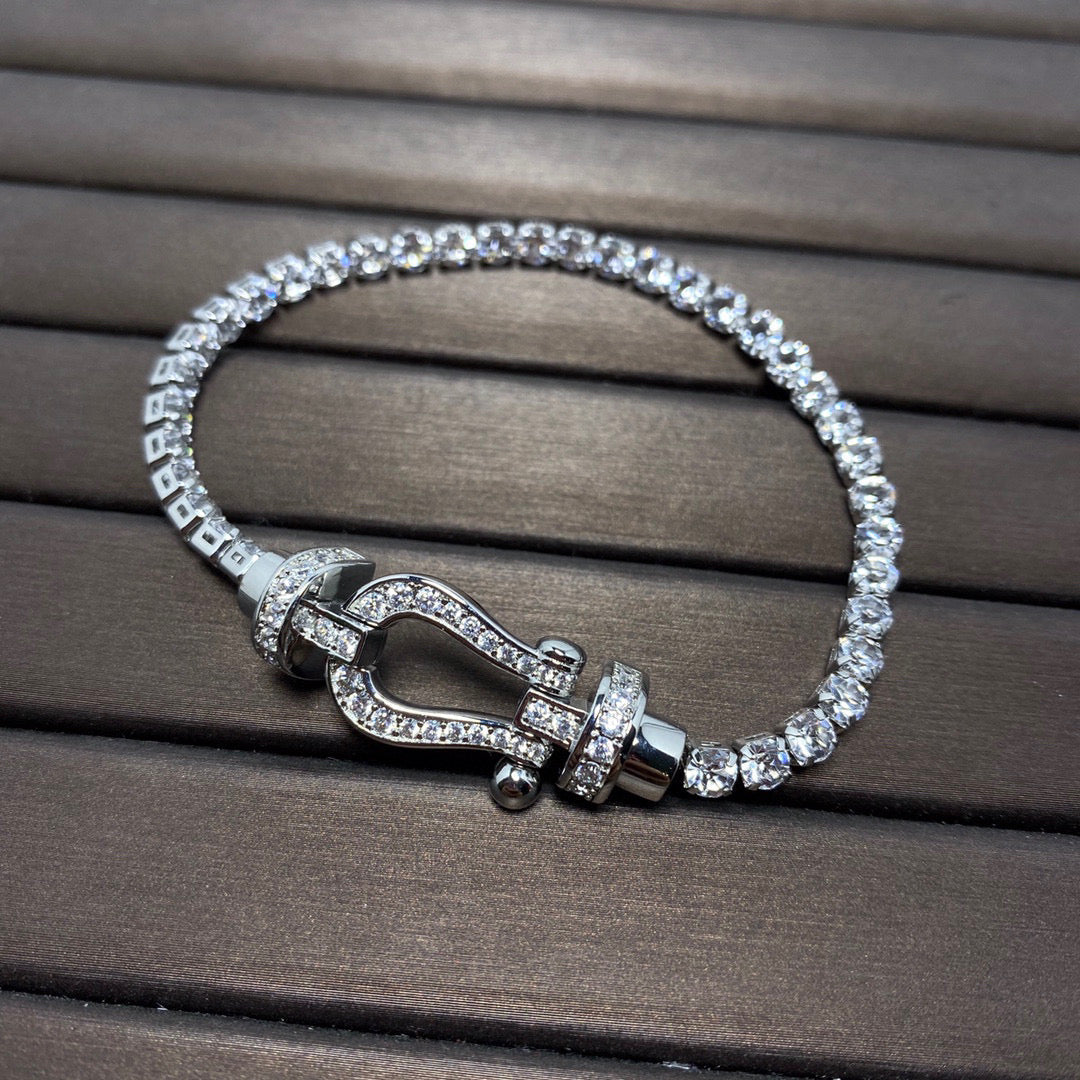 [Liorra]FORCE  HORSESHOE  DIAMOND TENNIS BRACELET