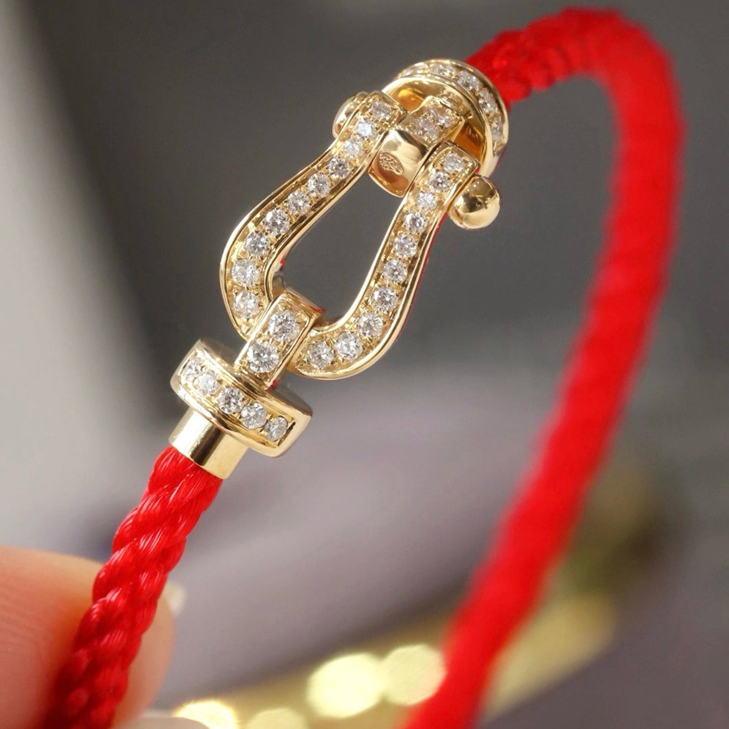 [Liorra]FORCE LARGE HORSESHOE FULL DIAMOND BRACELET Liorra GOLD
