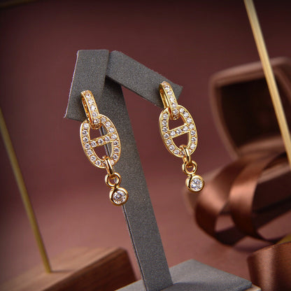[Liorra]HM CHAINE DIAMOND EARRINGS