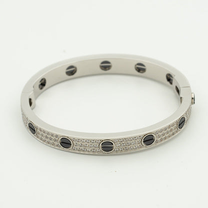 [Liorra]LOVE BRACELET 6.1MM DIAMOND-PAVED CERAMIC