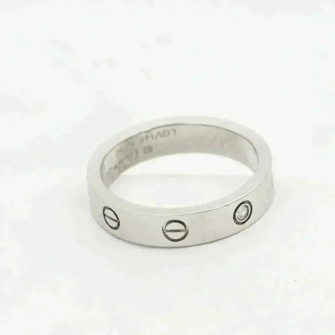 [Liorra]LOVE RING 4MM 1 DIAMOND SILVER