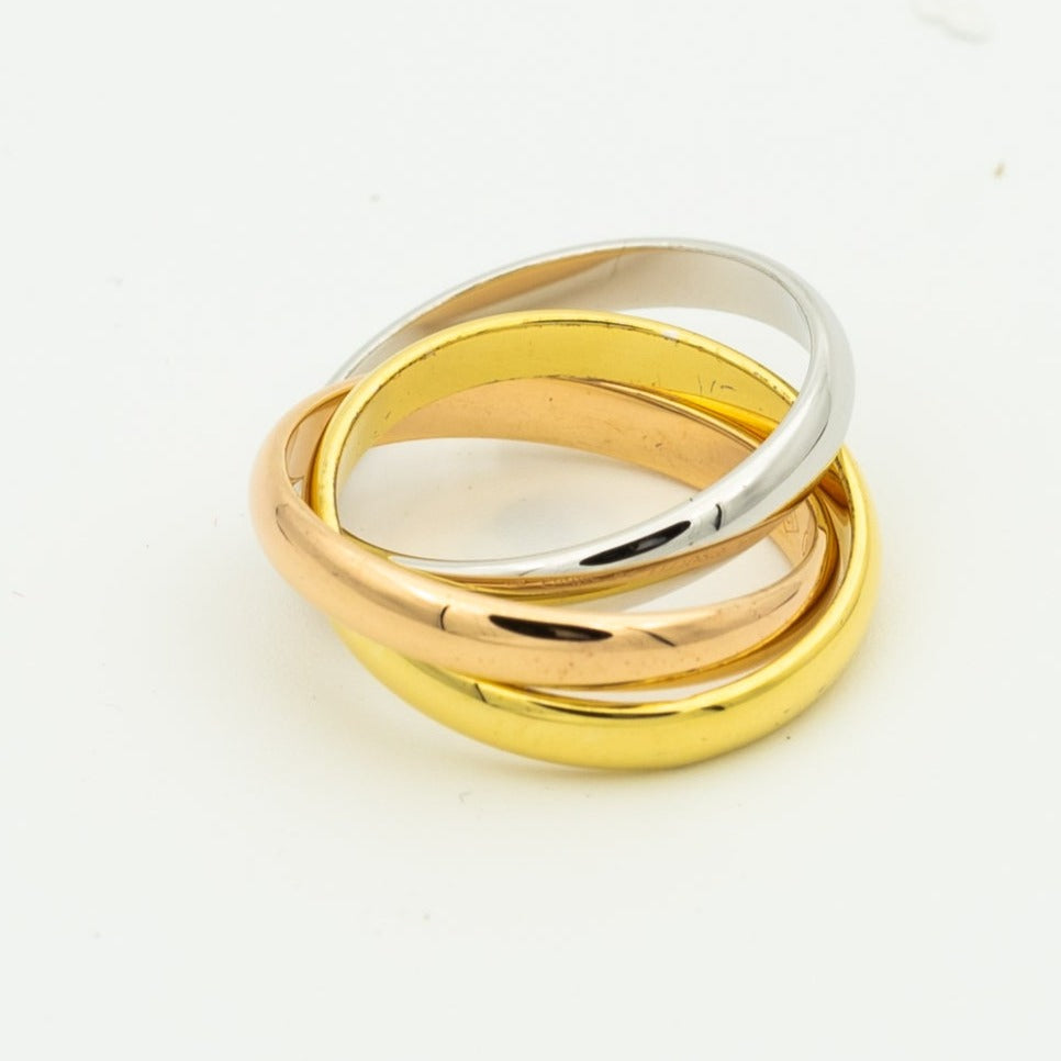 [Liorra Jewelry]TRINITY RING GOLD PINK GOLD SILVER