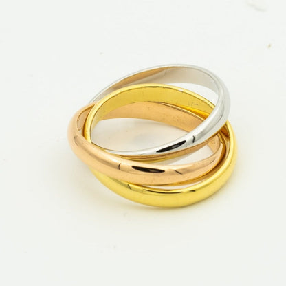[Liorra Jewelry]TRINITY RING GOLD PINK GOLD SILVER