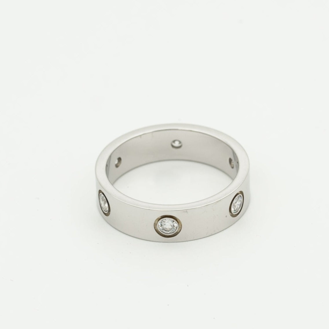 [Liorra]LOVE RING 5.5MM 6 DIAMONDS SILVER