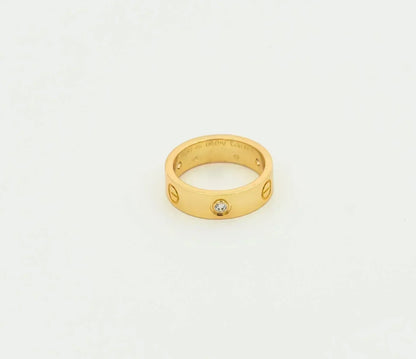 [Liorra]LOVE RING 5.5MM 3 DIAMONDS GOLD