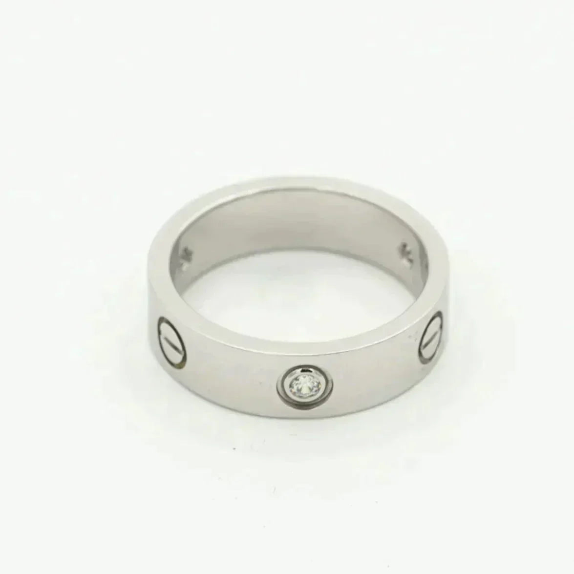 [Liorra]LOVE RING 5.5MM 3 DIAMONDS SILVER