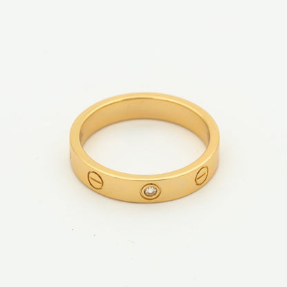 [Liorra]LOVE RING 4MM 1 DIAMOND PINK GOLD